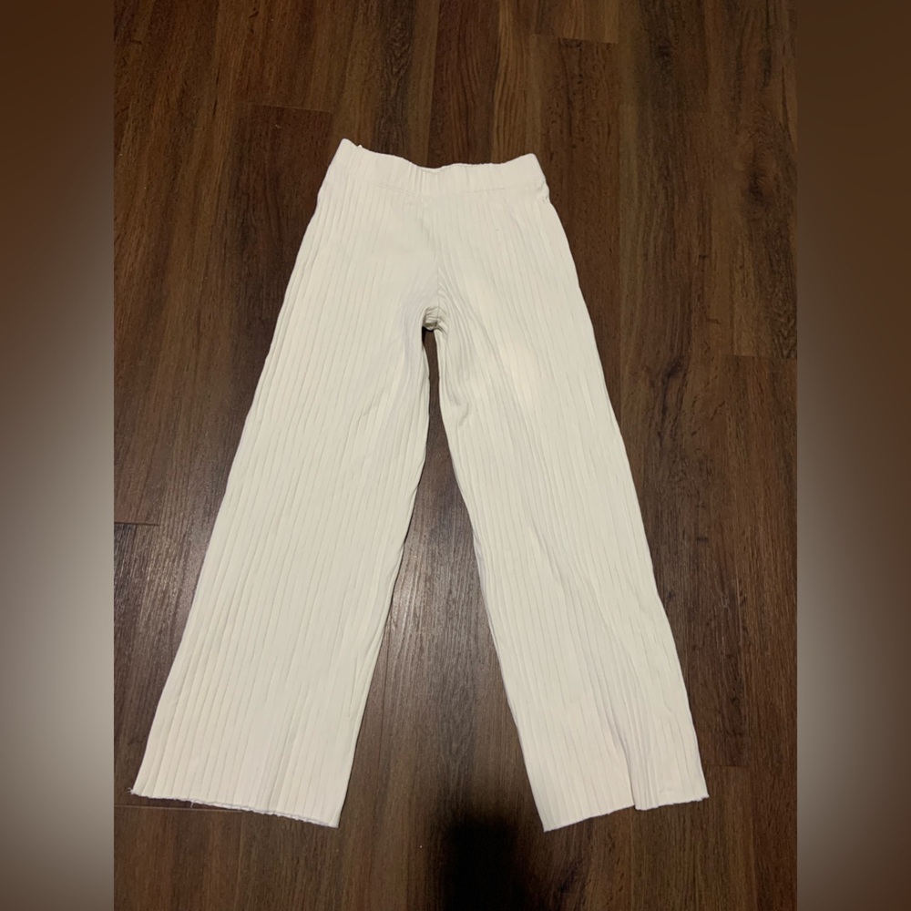 Vince ribbed cropped pants cream casual fall designer classic revolve $200 xs - Picture 5 of 6